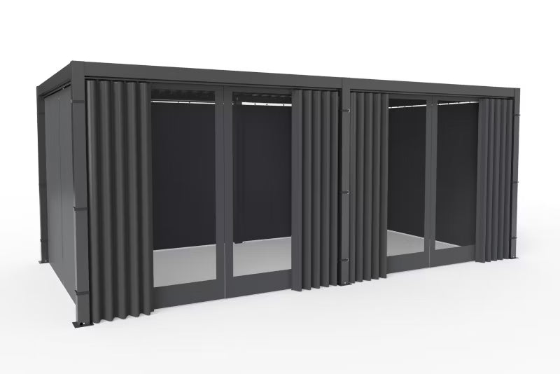 Sidegardiner med Myggenet 3x5,8 m Antracit 4 Stk