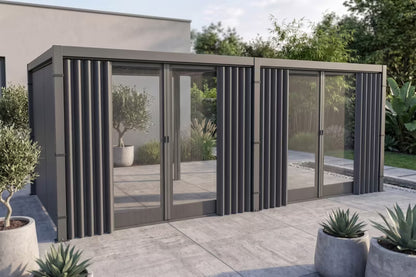 Sidegardiner med Myggenet 3x5,8 m Antracit 4 Stk