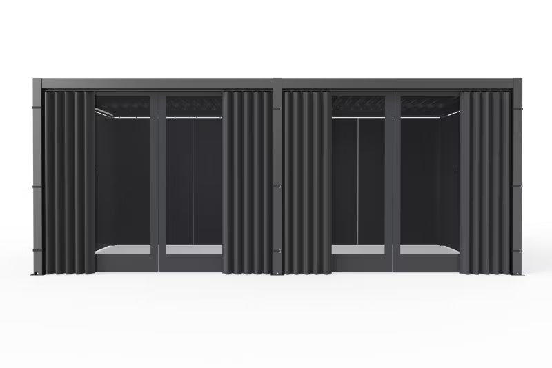 Sidegardiner med Myggenet 3x5,8 m Antracit 4 Stk