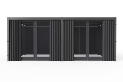 Sidegardiner med Myggenet 3x5,8 m Antracit 4 Stk