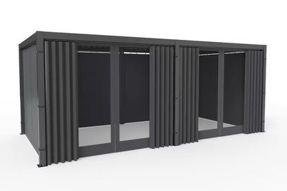 Sidegardiner med Myggenet 3x5,8 m Antracit 4 Stk