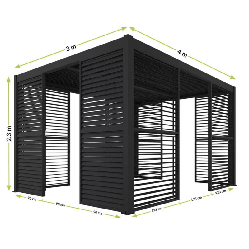 Sidelamelpanel til Pergola 4 m Antracit
