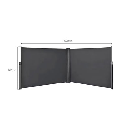 Sidemarkise 600x200 cm Antracit