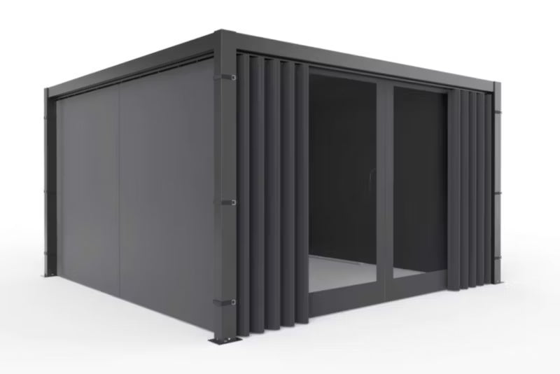 Sidesejl PRIMARY 4x4 m med Myggenet Antracit 4 Stk