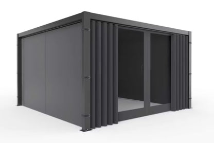Sidesejl PRIMARY 4x4 m med Myggenet Antracit 4 Stk