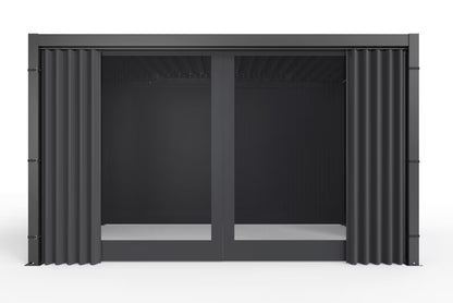 Sidesejl PRIMARY 4x4 m med Myggenet Antracit 4 Stk
