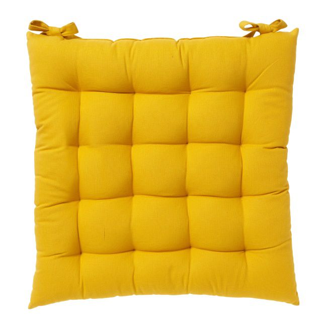 GoodHome Hiva siddepude 45 x 45 cm i sennepsgul