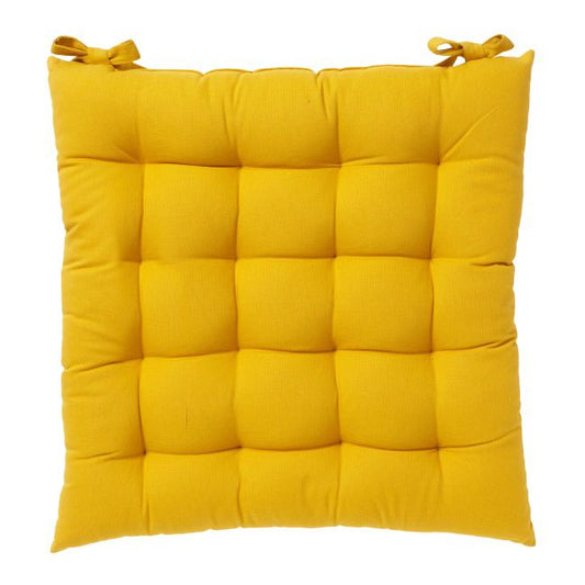 GoodHome Hiva siddepude 45 x 45 cm i sennepsgul