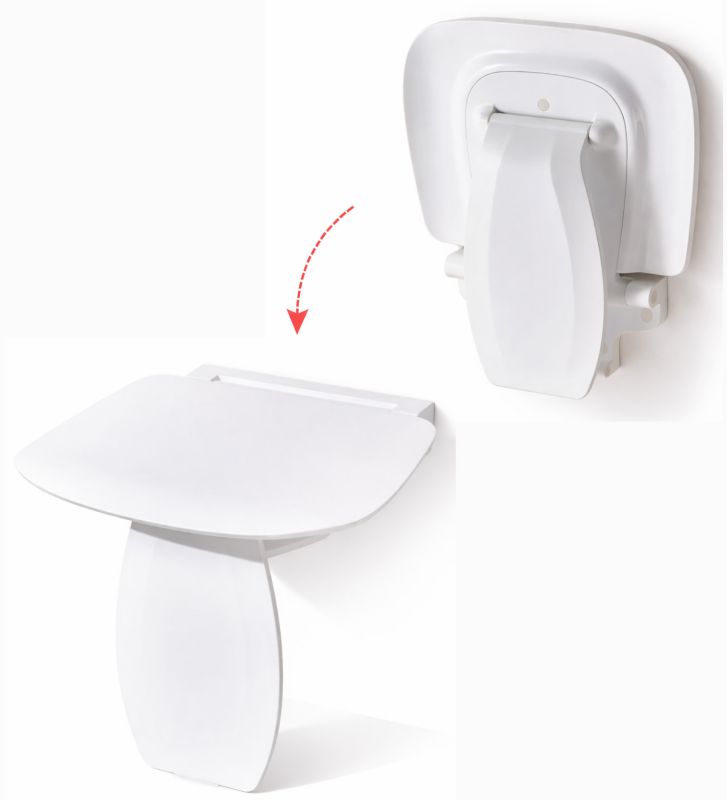 Sæde til Bruser Sammenklappeligt 42 x 39,7 cm Hvid 220 kg