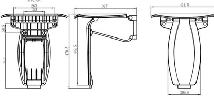 Sæde til Bruser Sammenklappeligt 42 x 39,7 cm Hvid 220 kg
