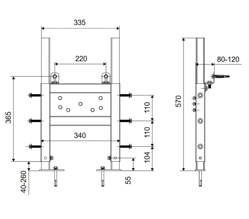 Sæde til Bruser Hvid 35 x 27,5 cm 130 kg med Indbygningsstel 300 kg Antibakteriel