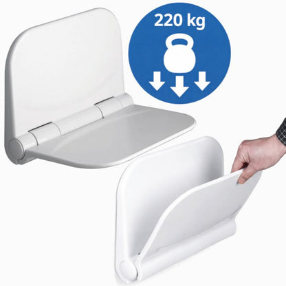 Sæde til Bruser Sammenklappeligt 38,1 x 29,1 cm Hvid 220 kg