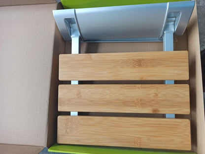 Sammenklappeligt Brusesæde Bambus 32x32 cm Op til 160 kg