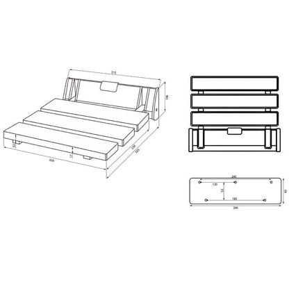 Sæde til Bruser Sammenklappeligt 32x32,5 cm Hvid 160 kg