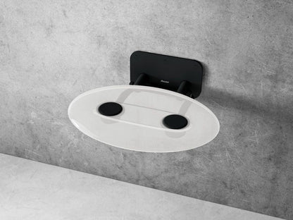 Klapsæde til Bruser OVO-P II Sort Clear 41 x 35 cm 8592626051990