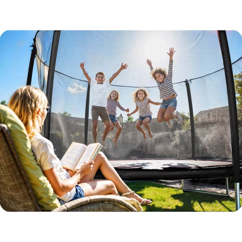 Sikkerhedsnet Indvendigt til Trampolin 252 cm 8ft Sort