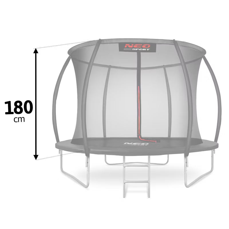 Sikkerhedsnet Indvendigt til Trampolin 252 cm 8ft Sort