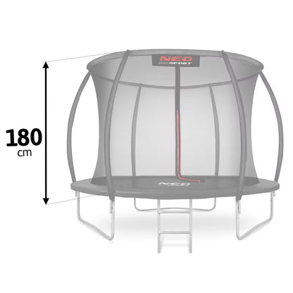 Sikkerhedsnet Indvendigt til Trampolin 252 cm 8ft Sort