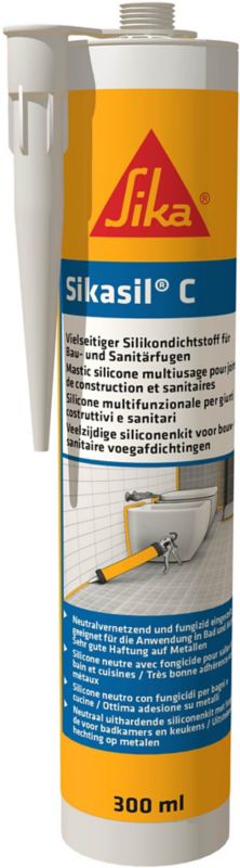 Neutral silikone Sika Sikasil C grå