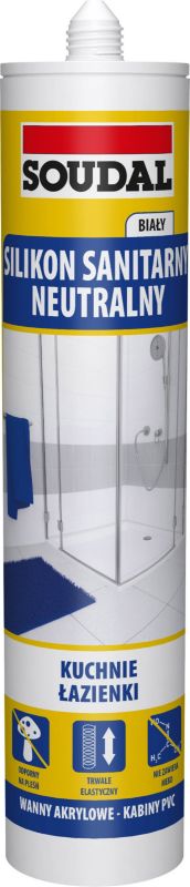 Neutral sanitetsilikone Soudal hvid 280 ml