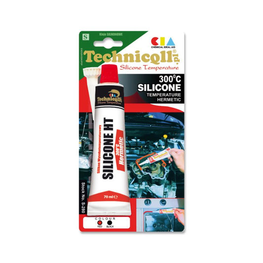 Technicqll højtemperatursilikone rød 70 ml