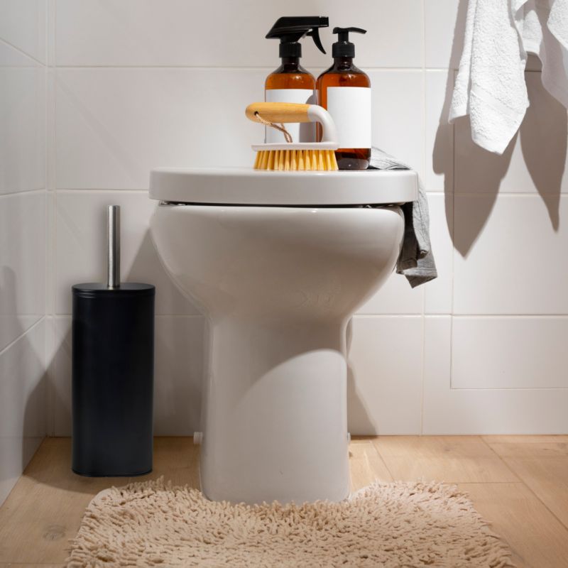 Silikone Toiletbørste Sort Mat Stål 39 cm | CH.MALAVI-BLK
