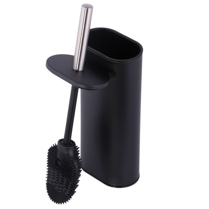 Silikone Toiletbørste Sort Mat Stål 39 cm | CH.MALAVI-BLK