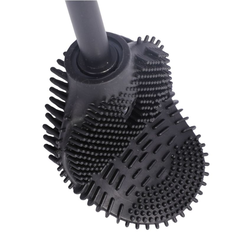 Silikone Toiletbørste Sort Mat Stål 39 cm | CH.MALAVI-BLK