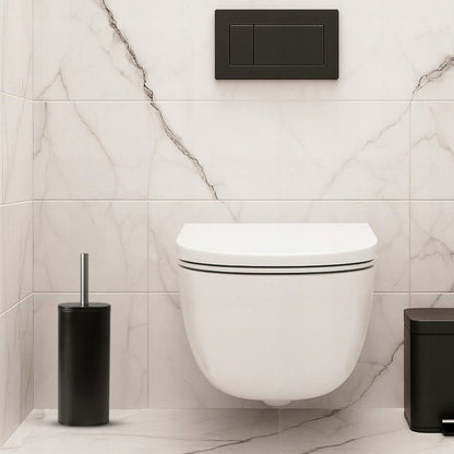 Silikone Toiletbørste Sort Mat Stål 39 cm | CH.MALAVI-BLK