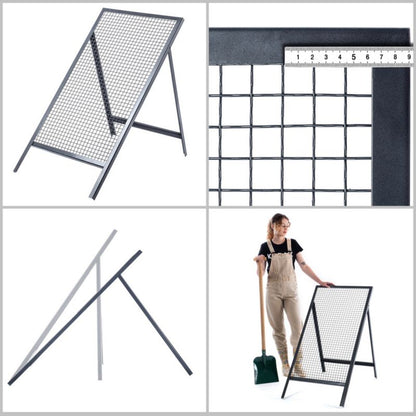 KADAX byggesigte til sand, jord og grus 120x60 cm med 20 mm maskestørrelse