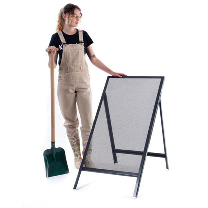 KADAX byggesigte til sand, jord og grus 120 x 60 cm med 4 mm maskestørrelse