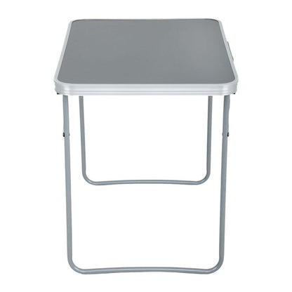 Sammenklappeligt campingbord ARES i gråt aluminium, mål 70 x 60 x 50 cm, 1 stk.