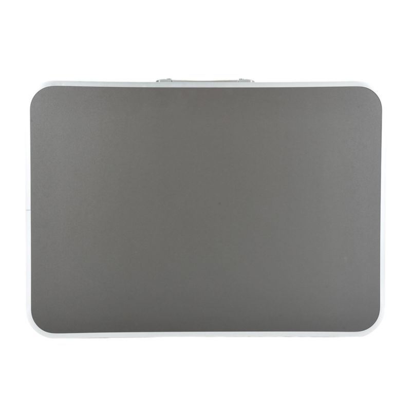 Sammenklappeligt campingbord ARES i gråt aluminium, mål 70 x 60 x 50 cm, 1 stk.