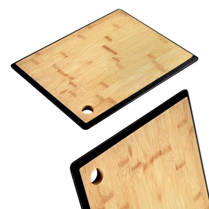Skærebræt Bambus 35x26 cm Brun med Sort Kant