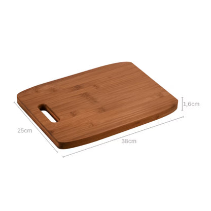 Skærebræt Bambus 38x25 cm Brun med Håndtag