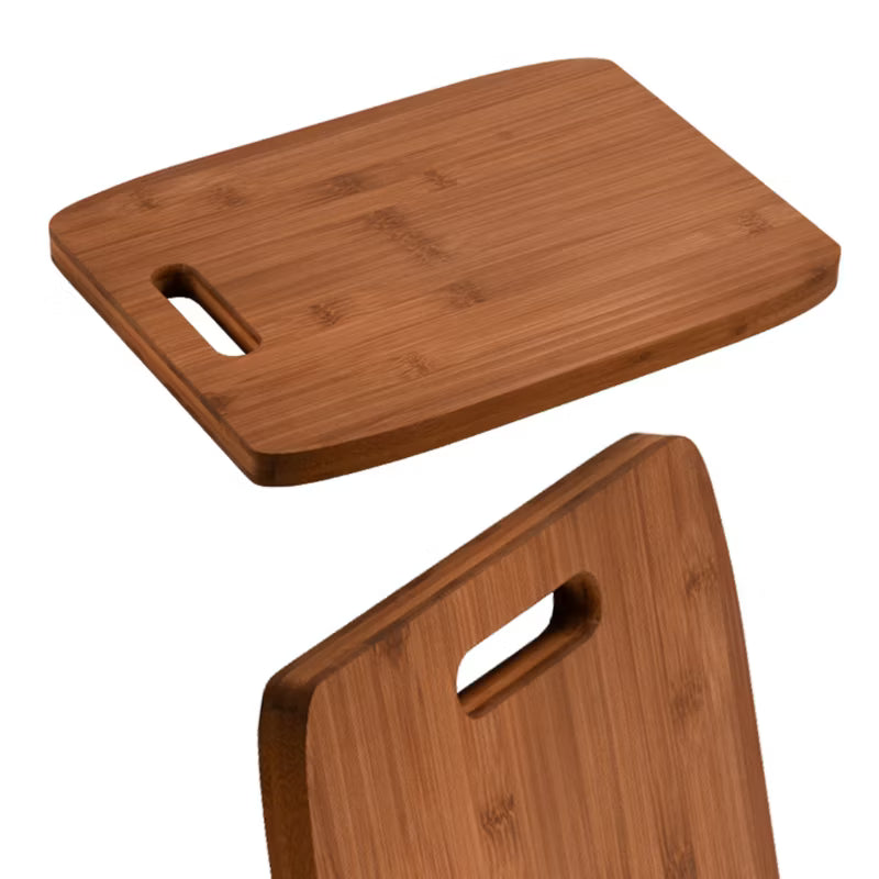 Skærebræt Bambus 38x25 cm Brun med Håndtag