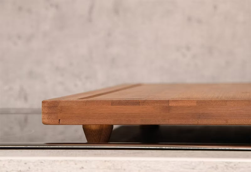 Skærebræt Bambus 50x28 cm Brun med Fødder