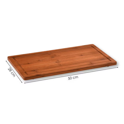 Skærebræt Bambus 50x28 cm Brun med Fødder