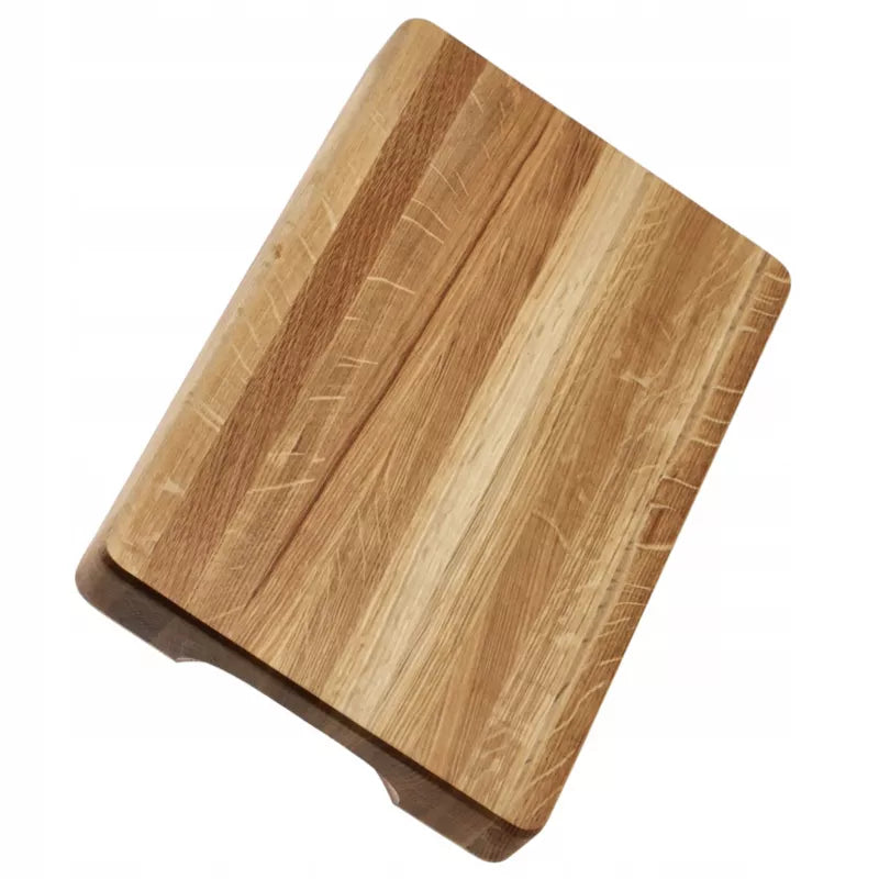 Skærebræt Egetræ 40x25 cm Brun