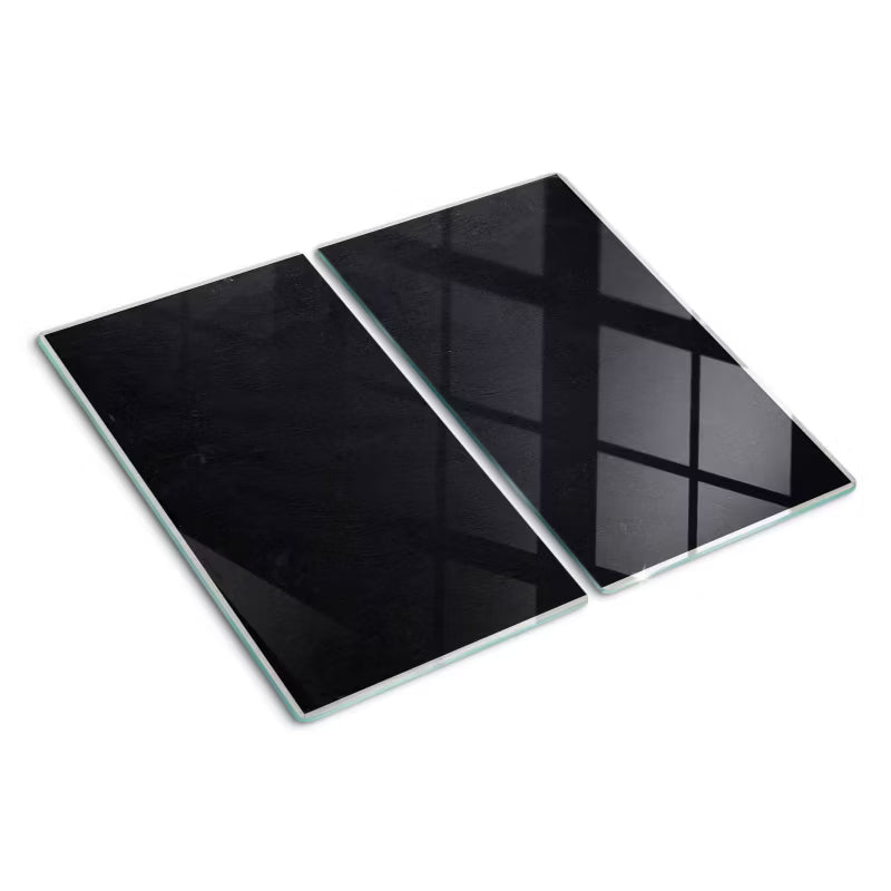 Skærebræt Glas 30x52 cm Sort 2 Stk.