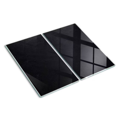Skærebræt Glas 30x52 cm Sort 2 Stk.