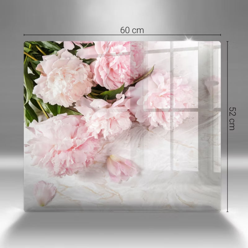 Skærebræt i Glas 60x52 cm Blomster