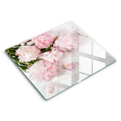 Skærebræt i Glas 60x52 cm Blomster