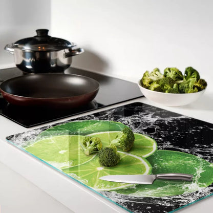 Skærebræt i Glas 60x52 cm Limes Vand