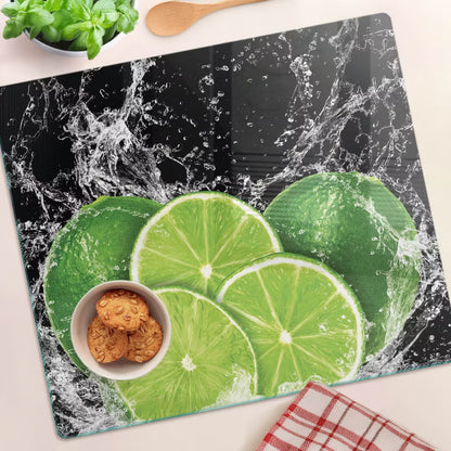 Skærebræt i Glas 60x52 cm Limes Vand