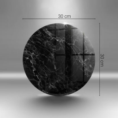 Skærebræt Glas Rund Ø30 cm Marmor