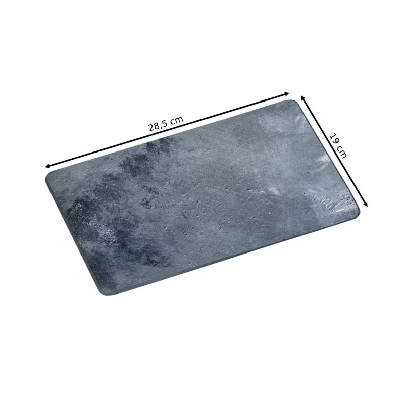 Skærebræt Hærdet Glas 28,5x19 cm Grå Betonlook