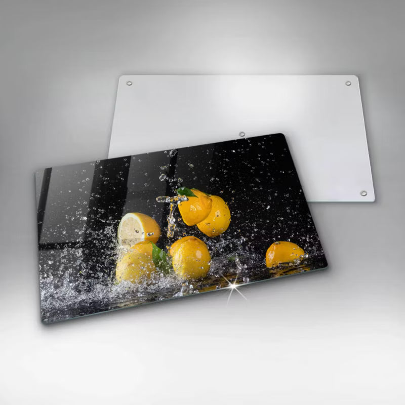 Skærebræt i Glas 52x30 cm Citroner