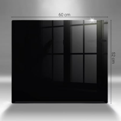 Skærebræt i Glas 60x52 cm Sort