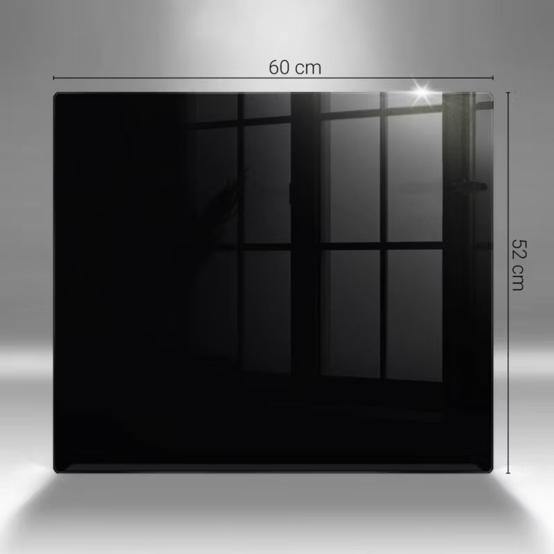 Skærebræt i Glas 60x52 cm Sort
